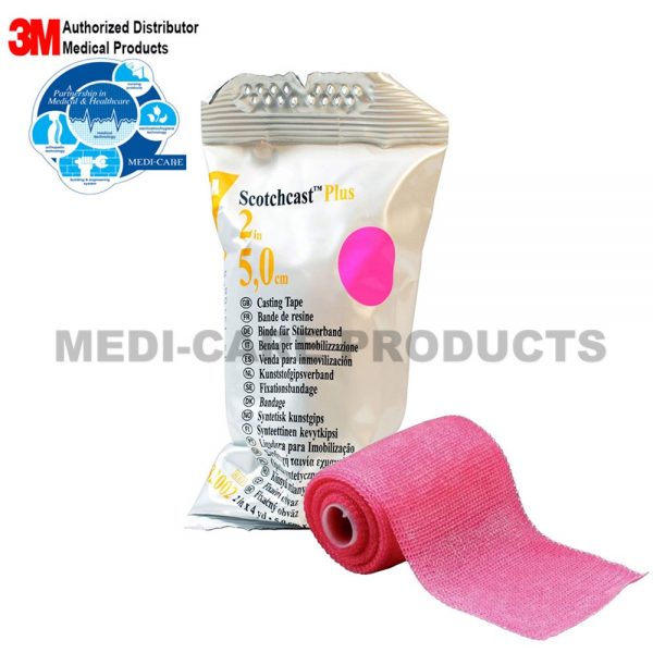 3M Scotchcast Casting Tape 2″ x 4yd (Pink)(82002X)(10 ROLLS) Medi