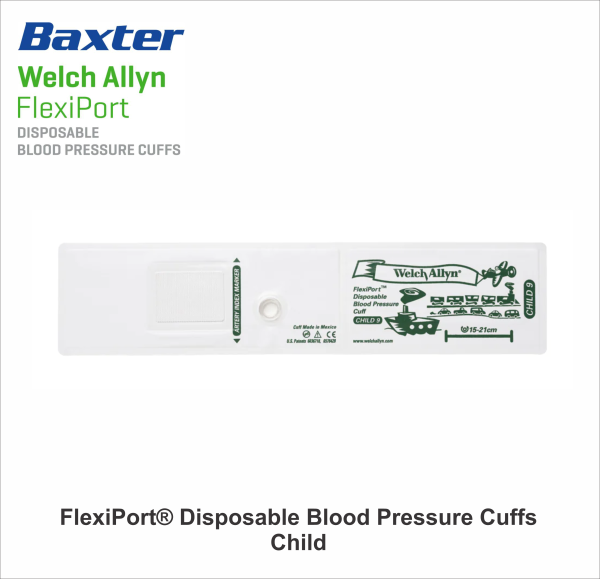 Welch Allyn SOFT-09 FlexiPort Disposable Blood Pressure Cuffs - Child (Pack of 20 pcs)