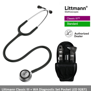 Littmann Classic III Stethoscope with Welch Allyn Diagnostic Set (92871-BLK)