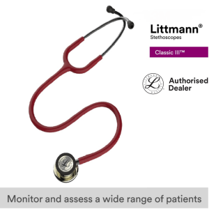 3M Littmann Classic III Stethoscope, 27 inch, 5864 with New Gear Medical Petite Bag