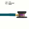 3M Littmann Classic II Pediatric Stethoscope 28in 2153 Caribbean Blue Rainbow Finish Chestpiece - Image 2