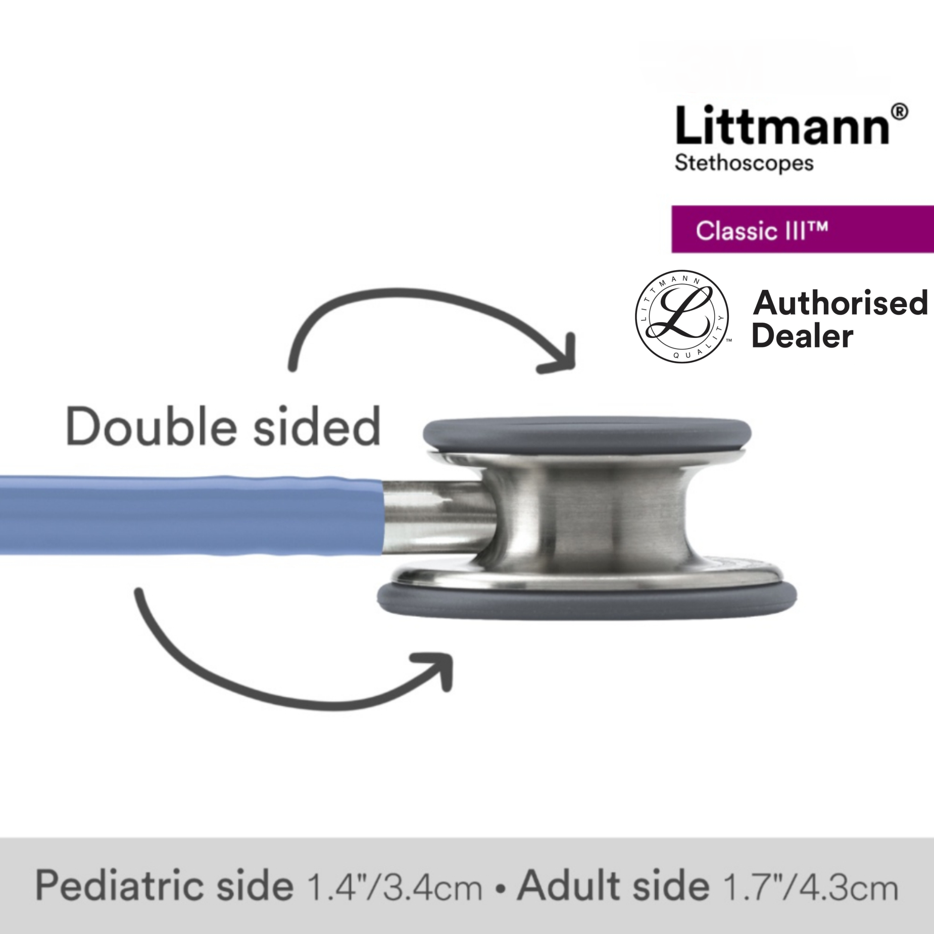 Littmann Classic III Stethoscope 27in 5630 Ceil Blue - Image 4