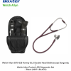 Welch Allyn 5079-326 Harvey DLX Double Head Stethoscope Burgundy + Welch Allyn Pocket LED Diagnostic Set  – Black (92871-BLACK)