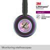 3M Littmann Classic III Stethoscope 27in 5870 Black with Rainbow Chestpiece - Image 3