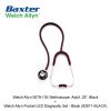 Welch Allyn 5079-139 Adult Professional Stethoscope, Burgundy, Double-Head Chestpiece, Single Lumen Tubing, 28” + Welch Allyn Pocket LED Diagnostic Set – Black (92871-BLACK)