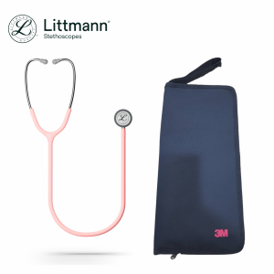 Littmann stethoscope Champagne Rose tube (new Satin material), Standard-Finish Chestpiece, Classic III 5910C (Free Pouch Exclusive at E-Store)