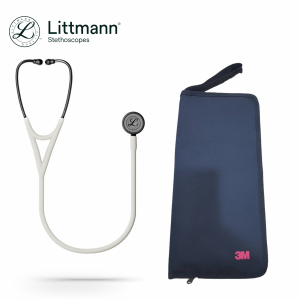 Littmann stethoscope Alabaster Tube (new Satin material), Black Matte finish chestpiece, Cardiology IV 6186C (Free Pouch Exclusive at E-Store)
