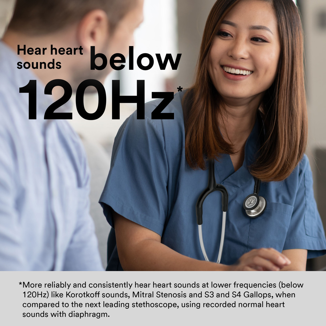 Littmann Classic III Stethoscope, 5648C, Stainless-finish Chestpiece, Satin-finish Raspberry Tube - Image 3