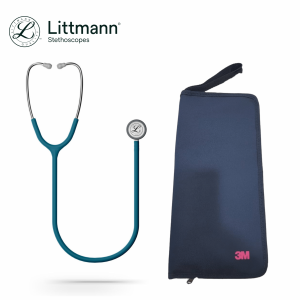 Littmann Classic III Stethoscope, 5623C, Stainless-finish Chestpiece, Satin-finish Caribbean Blue Tube  (Free Pouch Exclusive at E-Store)