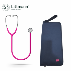 Littmann Classic III Stethoscope, 5648C, Stainless-finish Chestpiece, Satin-finish Raspberry Tube (Free Pouch Exclusive at E-Store)