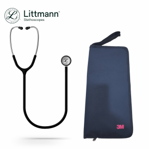 Littmann Cardiology IV Stethoscope, 6177C, Mirror Chestpiece, Satin-finish Black Tube (Free Pouch Exclusive at E-Store)