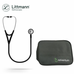 Littmann Cardiology IV Stethoscope, 6177C, Mirror Chestpiece, Satin-finish Black Tube (Free Pouch Exclusive at E-Store)