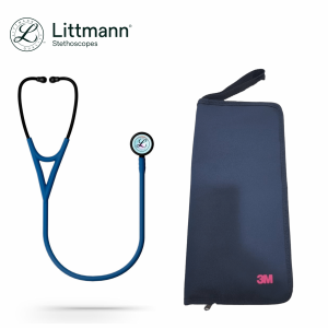 Littmann Cardiology IV Stethoscope, 6242C, High Polish Rainbow Chestpiece, Satin-finish Navy Tube (Free Pouch Exclusive at E-Store)
