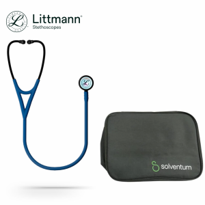 Littmann Cardiology IV Stethoscope, 6242C, High Polish Rainbow Chestpiece, Satin-finish Navy Tube (Free Pouch Exclusive at E-Store)